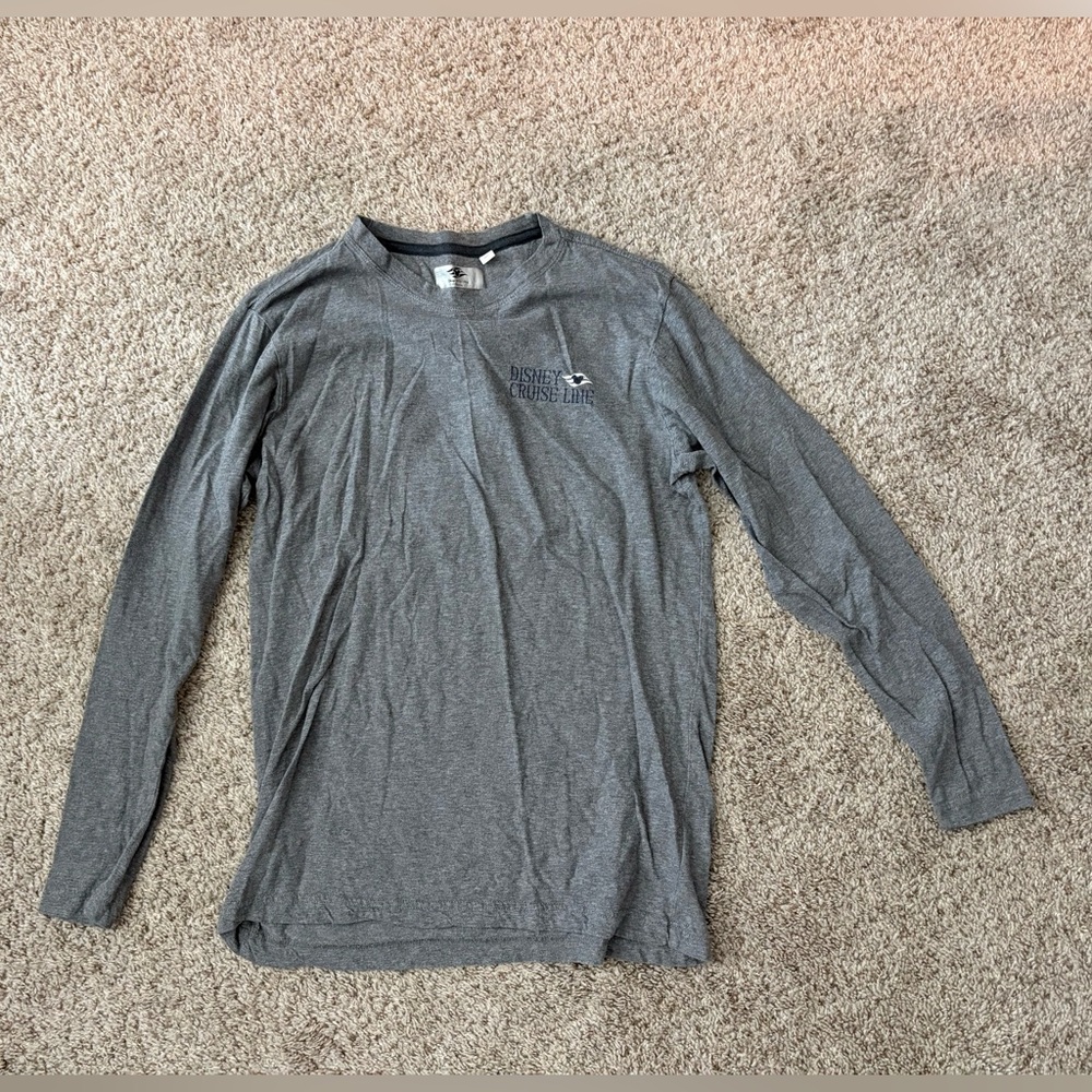Disney Men's Charcoal Long Sleeve Tee